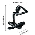 thumbnail image 3 of Vacemry Under $5 Abstract Sculpture Figure, Black Thinker Statue for Shelf Display, Modern Home Office Decor, Artistic Tabletop Ornament, Contemporary Design Sculpture, 3 of 6