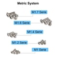 thumbnail image 4 of Paquete de 800 tornillos pequeños de cabeza plana Phillips 16 tipos M1 M1.2 M1.4 M1.6 M1.7 niquelados - Micro tornillos de reparación electrónica, tornillos pequeños, mini tornillos de máquina, 4 of 5