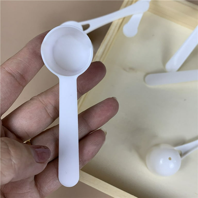100pcs/lot 5 gram Measuring Spoon 5g Plastic Scoop 10ML Measure Tool -  white blue transparent 3 colors for option free shipping