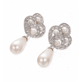thumbnail image 2 of Yoursfs Dangle Drop Faux Pearl Earrings For Women Pierced Ears Eleagnt CZ Crystal White Gold Plated Hypoallergenic Stud Earring Jewelry Gift, 2 of 6