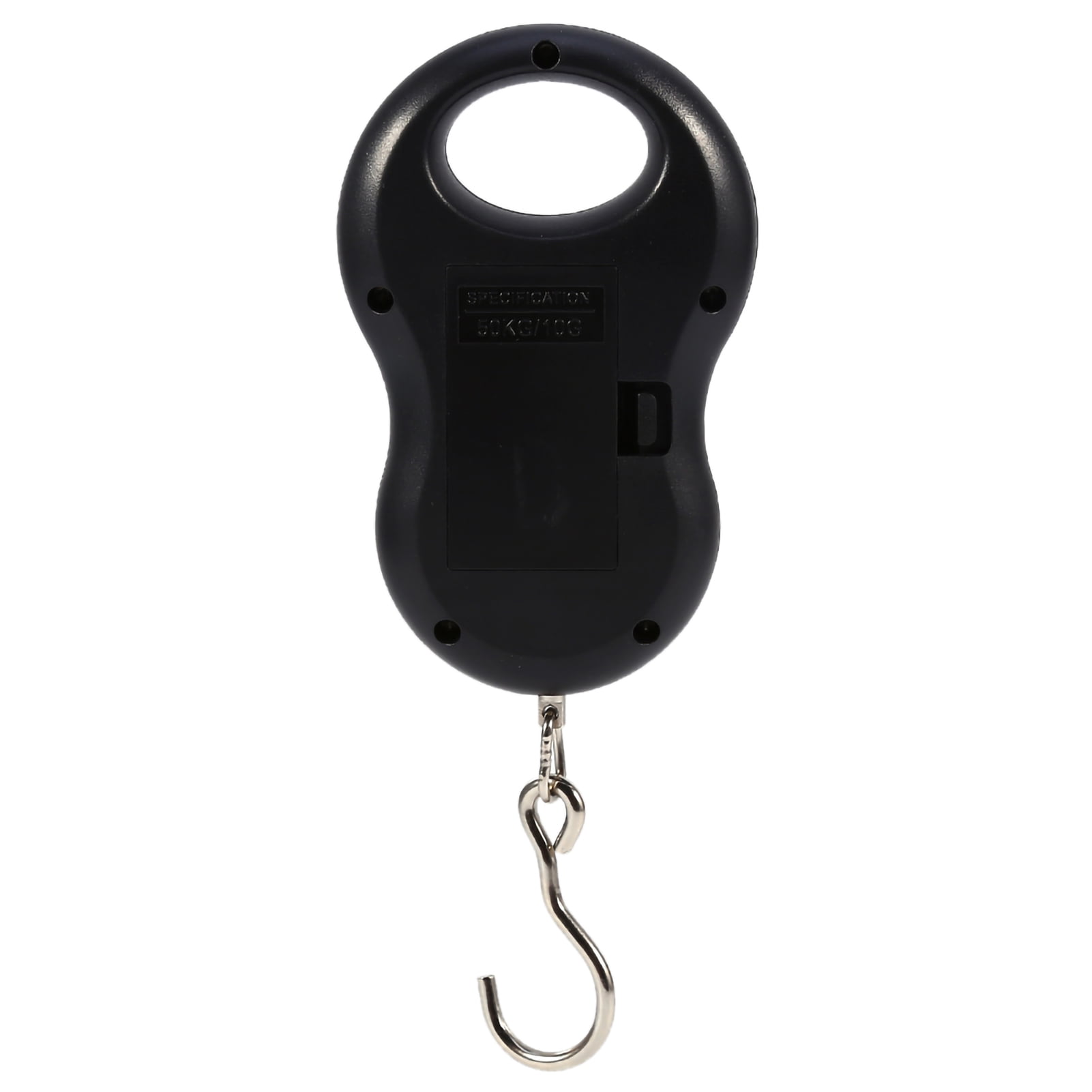 NFTIGB Portable Electronic Luggage Hook Scale Digital Weight Scale 110lb/50kg Hanging Travel LCD Display Auto-Off Black (6.3 inches/16 cm, 0.23 lbs/107 g) Easy-to-Read ABS Material For Vacations