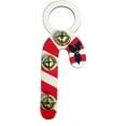 thumbnail image 2 of Christmas Candy Cane with Holly Leather Sleigh Bell Door Knob Hanger Made in USA, 2 of 3