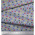 thumbnail image 3 of Soimoi Coton Jersey Point, Croix Signe & Carré Géométrique Tissu Imprimé 1 Yard 58 Inch Wide, 3 of 3