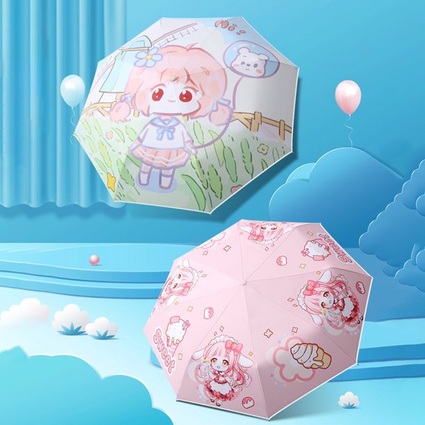 Xihbxyly Ofertas Del Día de Hoy -Ligero - Paraguas Plegable para Estudiantes y Hombres y Mujeres - Paraguas Tanto para La Lluvia Como para El Sol