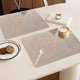 thumbnail image 5 of Alfombra de mesa de PVC impermeable antideslizante resistente al calor Protector de mesa de comedor decorativo | Elegante acabado en lámina | Uso versátil para cocina | Opciones de plata y oro rosa, 5 of 6