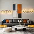 thumbnail image 4 of Deyidn 44.5" Modern 5-Light Black Gold Bathroom Vanity Light - Dimmable Bathroom Transitional Fixture with Crystal Glass Shades, 4 of 9