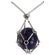 thumbnail image 4 of Collar con colgante de piedra, adorno de decoración de joyería de moda, en alambre para la fiesta de San Valentín Aniversario Púrpura Salvador Collar colgante, 4 of 9