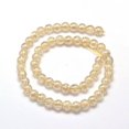 thumbnail image 2 of U8MO 15.7" Electroplate Crackle Glass Round Bead Strand Smooth Loose Beads Plated 8mm-Wheat, 2 of 3