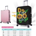 thumbnail image 2 of Sunflower Initial Name K Black Luggage Cover Elastic Washable Stretch Suitcase Protector Anti-Scratch Travel Suitcase Cover for Kid and Adult S (Fit 18-21 inch suitcase), 2 of 6