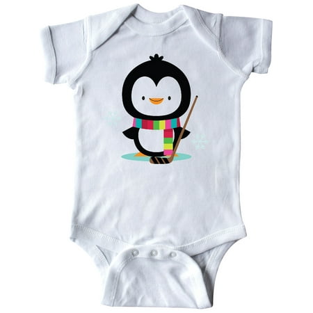 

Inktastic Hockey Christmas Penguin Gift Baby Boy or Baby Girl Bodysuit