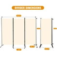 thumbnail image 4 of 3 Panel Folding Privacy Screens, 6 FT Tall Wall Divider with Metal Frame, Freestanding Room Divider for Office Bedroom Study (3 Panel, Beige), 4 of 13
