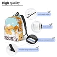 thumbnail image 4 of Lsque Cute Dog In Bathtub1 Pattern Canvas Daypack, Durable Backpack, High-quality Versatile Backpack,Vintage Compact Backpack-Small, 4 of 6