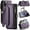 Purple, variant on Crossbody for iPhone 11 Pro Case Wallet【RFID Blocking】with 7-Card Holder Zipper Bills Slot, Soft PU Leather Magnetic Shoulder Wrist Strap for iPhone 11 Pro Wallet Case Women