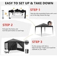 thumbnail image 2 of 3x3 Gazebo plegable Carpa impermeable Gazebo 3x3m Garden Gazebo Party Carpa esquí esquí Gafas de esquí, 2 of 5
