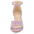 thumbnail image 2 of Sandalias tacones de aguja Allegra K Brillantina Mujer Púrpura 37, 2 of 7