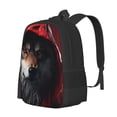 thumbnail image 1 of Balery Mysterious Hooded Wolf Mochila para hombre y mujer - Tela Oxford 600D resistente - Gran capacidad, resistente al agua, ideal para la escuela, viajes y senderismo, 1 of 6