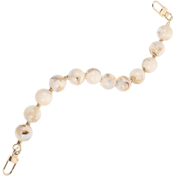 ETHZZLE Beige Beaded Chain Strap Replacement for Purse Bag Clutch Handle Easy to Use and Stylish Look