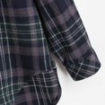 thumbnail image 5 of Women's Plaid Long Sleeve Button Down Wool Blend Shirt Jacket Blouse, 5 of 5