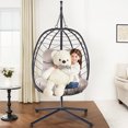 thumbnail image 6 of Egg Chair Cushion Replacement, Waterproof Hanging Basket Seat Cushion, U-Shape Swing Chair Cuhsion 37x49 Inches for Indoor Outdoor Patio Porch Furniture (Only Cushion), 6 of 7