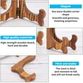 thumbnail image 4 of Wood Plates Display Stand Decorative Easel Stand 12cm/5 inch 4pcs Small Wooden Display Stand Brown for Picture Frames Books Decorative Plates Tablets and Art, 4 of 7