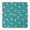 Teal Daisy Flower, variant on Teal Daisy Flower Yellow Blooms Pattern Square Fitted Tablecloth with Elastic Edge,Square Table Cover,Washable Elastic Table Cover for Home Kitchen Party Decor 34"x34"