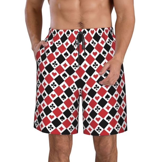 Fotbe Playing Cards Trajes de Baño Estampados para Hombre, Shorts de Verano de Secado Rápido, Ropa de Playa, Bañadores-3X-Large