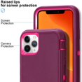 thumbnail image 4 of Case for iPhone 11 Pro Max (6.5'' Display), Rugged Durable Defender Heavy Duty 3 in 1 Shockproof Full Body Protective Cover Phone Case for Apple iPhone 11 ProMax (Wine), 4 of 14