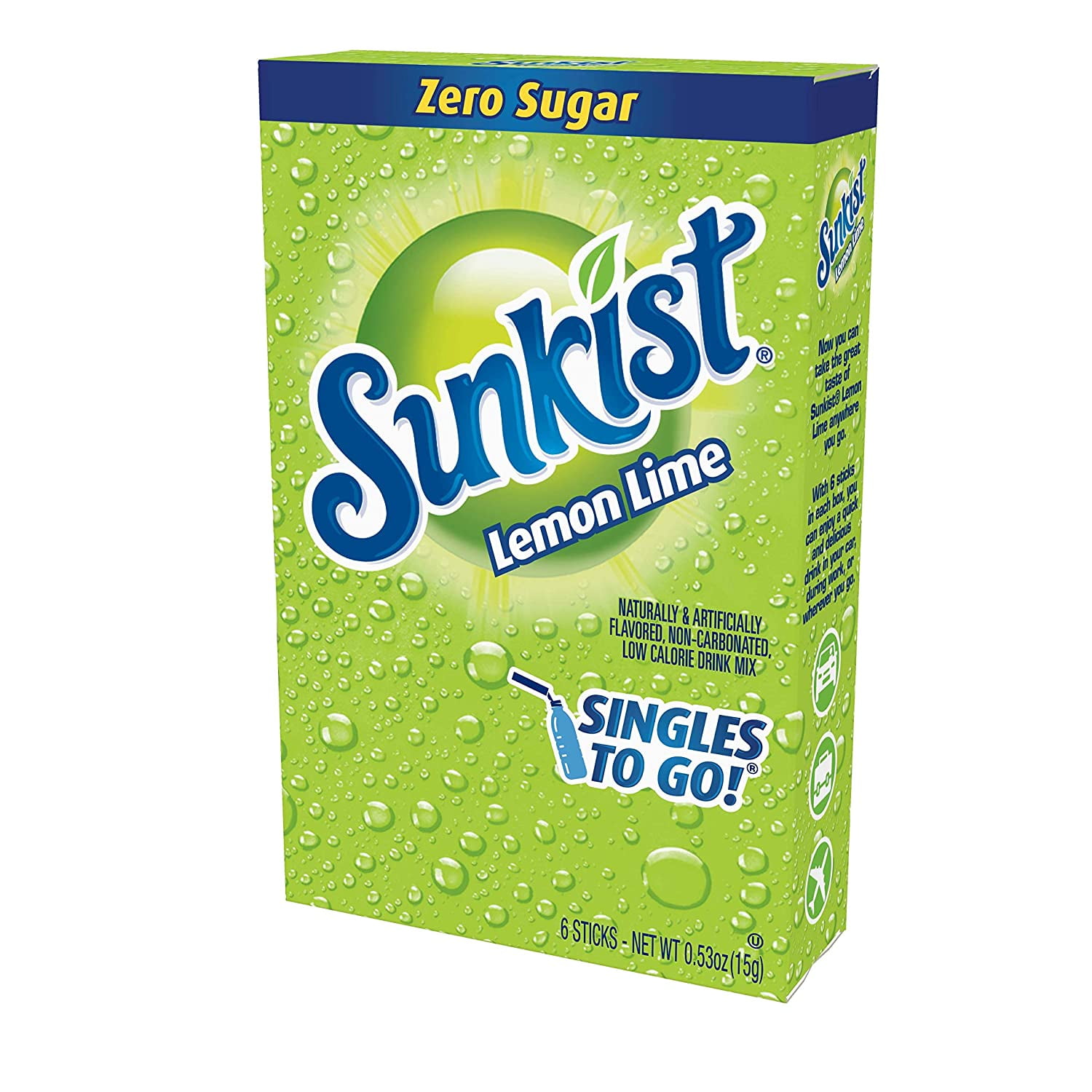 Sunkist Lemon Lime Drink Mix Singles To Go, 6 ct - Case of 12
