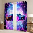 thumbnail image 2 of Homewish Futuristic Race Car Curtains Pack of 2 (42x84 Each), Modern Extreme Sports Curtains Blackout, Teens Kids Boys Girls Bedroom Curtains, Living Room Curtains Decor, 2 of 6