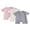 White Pink Grey, variant on BemeyourBBs 3 Pack Newborn Baby Boy Girl Summer Clothes Rib Knit Romper Infant Solid Color Crew Neck Short Sleeve Jumpsuit One Piece Outfits