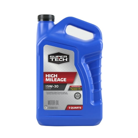 SuperTech High Mileage SAE 5W-30 Motor Oil 5 qt. Plastic Jug