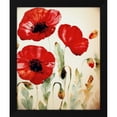 thumbnail image 2 of Boho Hue Studio 15x18 Black Modern Wood Framed Wall Art Titled - Lipstick Poppies, 2 of 6