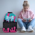 thumbnail image 2 of Yspwyqan Girls Backpack 10-12 Years Old, Ice Cream Drip Bow 17 Inch Lightweight School Bag, Double Zipper with Front Pocket, Casual Daypack for Middle School Hiking, 2 of 7