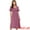 Fuchsia, variant on Unique Bargains Women's V Neck Button Flutter Sleeve Smocked High Waist Midi Dress XS Purple