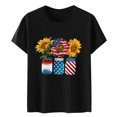 thumbnail image 1 of YDLCAFD Tops Femmes Shein Chemise Décontractée Imprimée avec Col Rond et Manches Courtes T-Shirt Hauts Graphiques Femmes Débardeurs en Coton, 1 of 3