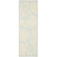 thumbnail image 2 of Safavieh Courtyard Bryanna Floral Indoor/Outdoor Runner Rug, Aqua/Cream, 2'3" x 10', 2 of 8