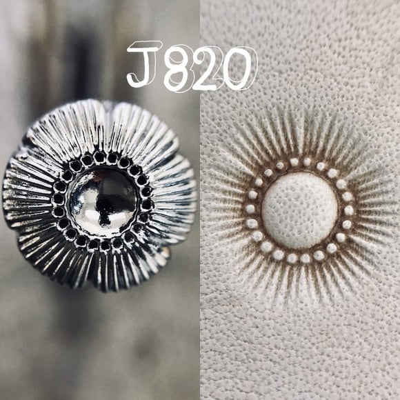 J820 Timbre en Cuir à Motif de Fleur OKA Japon