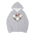 thumbnail image 4 of Byoo Girl's Graphic Hoodie Long Sleeve Hoodies Halloween Daily Hooded Sweatshirt for Kids,Grey, 4 of 4