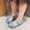 Blue, variant on Girls Shoes Flash Diamond Soft Sole Non Sandals Jelly Dance Shoes Princess Shoes Non- Baby Sneakers Size 9.5,Silver