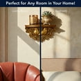 thumbnail image 4 of American Art Decor Vintage Ornate Resin Birds Manor Baroque Scroll Accent Floating Wall Mounted Shelf - Antique Gold, 4 of 10