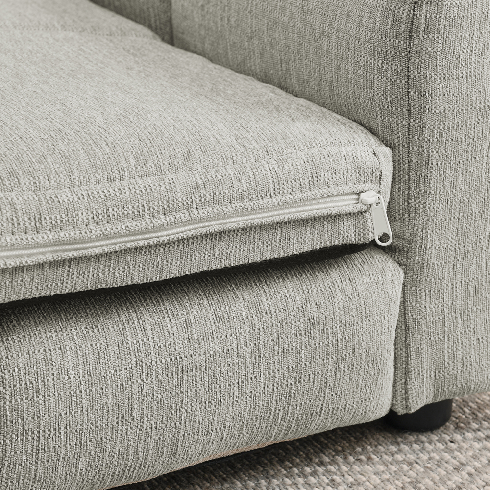 ZephyPaws 51" Large Dog Sofa Bed with Supportive Armrests and Backrest, Breathable Linen Fabric and Stable Low-Leg Design, Beige