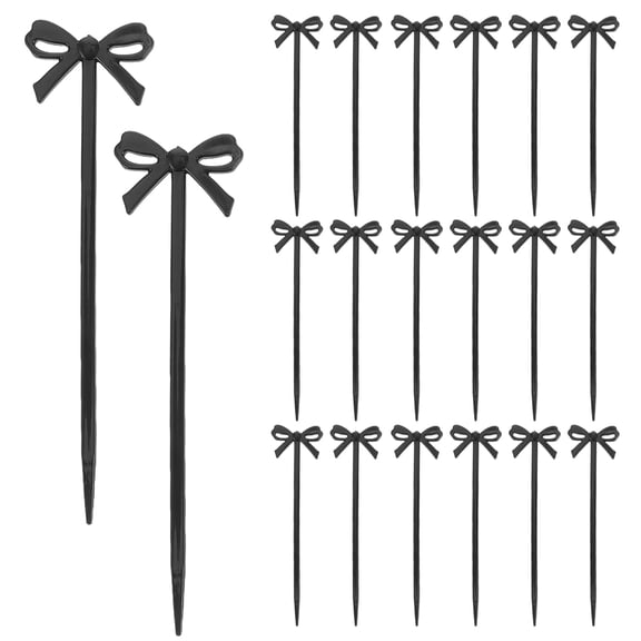 WORGEOUS  40 Pcs Representative Egg Cocktail Toothpicks Bow