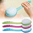 thumbnail image 5 of 2 pcs!! DreamyJuly Shower Back Brush Household Cleaning ToolsLong Handled Body Shower Back Brush Scrubber Massager Skin Cleaning Tool, Green bath brush, 5 of 9