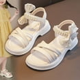 thumbnail image 2 of Fesfesfes Girls Sandals Roman Shoes Soft Soled Open Toe Princess Shoes Summer Beach Shoes for Big Kid /Little Kid 3-13 Years, 2 of 7