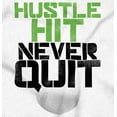 thumbnail image 2 of Hustle Hit Never Quit Sports Attitude Men's Big & Tall Crewneck Graphic Tee Brisco Brands 2X, 2 of 3
