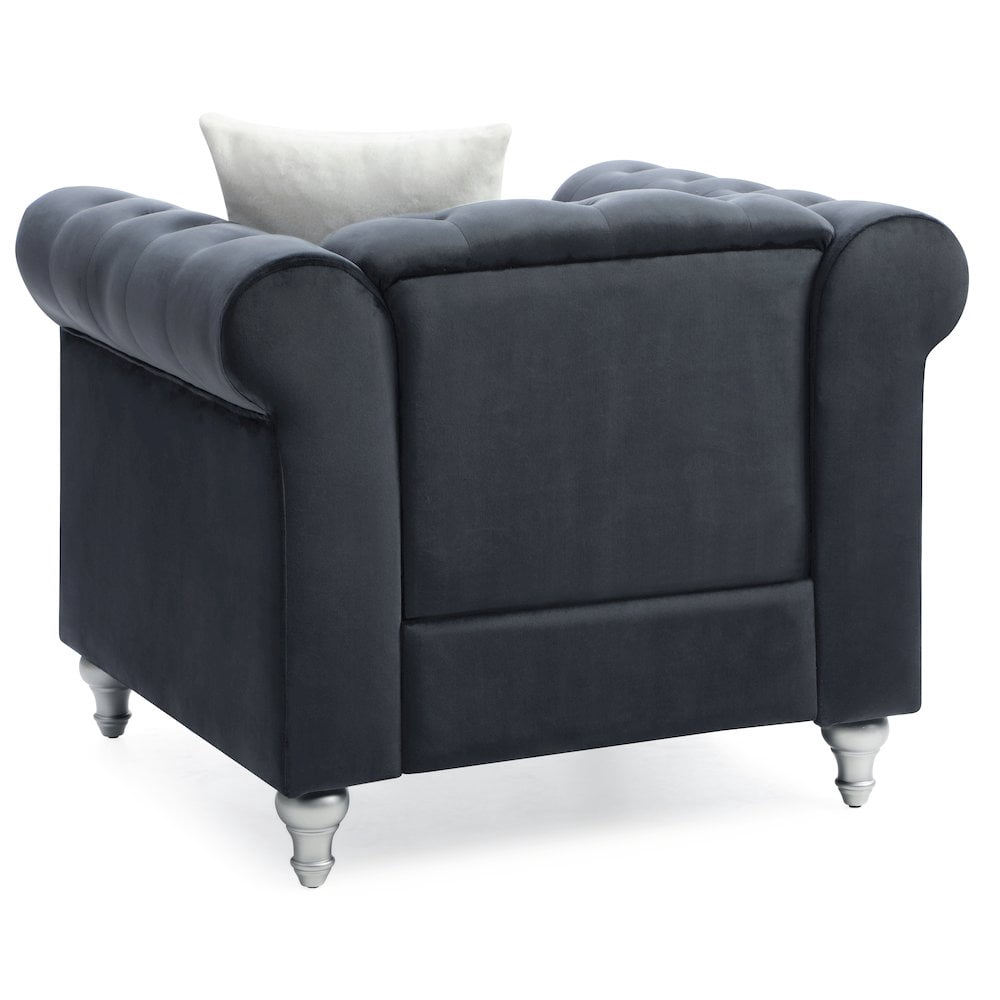 Glory Furniture Raisa Accent Chair in Black Color