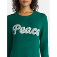 thumbnail image 5 of Time and Tru Women's and Women's Plus Holiday Talking Sweater with Long Sleeves, Midweight, Sizes XS-4X, 5 of 6