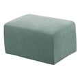 thumbnail image 2 of Stretch Ottoman Cover Ottoman Slipcovers Rectangle Foot Stool Covers Ottoman Foot Rest Cover Jacquard Fabric with Elastic Bottom, 2 of 6