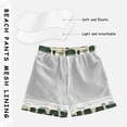 thumbnail image 3 of FORMRS Boys Swim Trunks Quick Dry Mesh Liner Boardshorts Sizes XS-XL, Green Geometric, 3 of 7