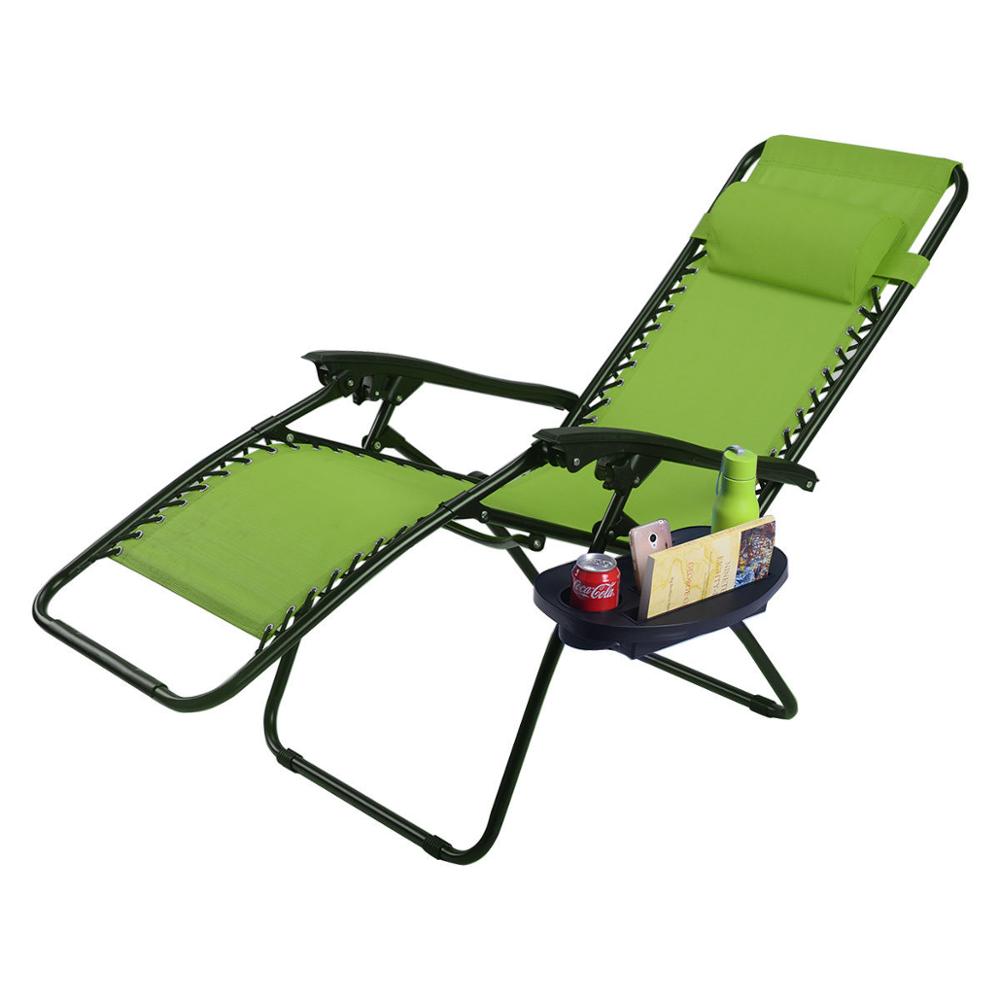 Folding Zero Gravity Chair Outdoor Picnic Camping Sunbath Beach Chair with Utility Tray Reclining Lounge Chairs - image 1 of 10